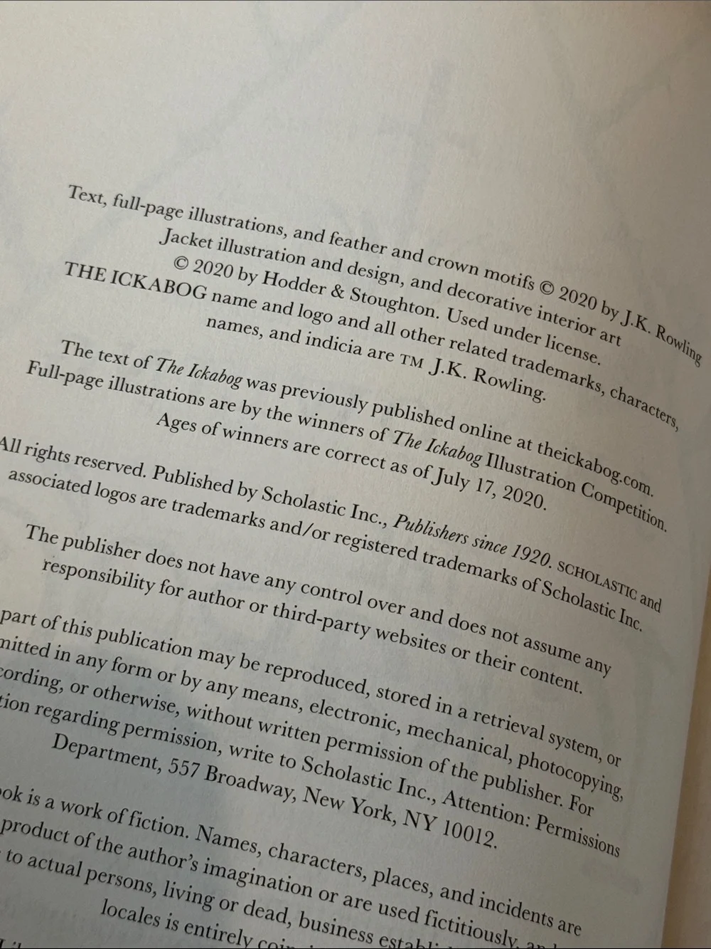 The Ickabog Book